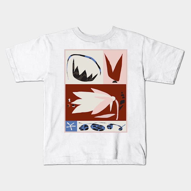 Blooms Kids T-Shirt by fossdesign